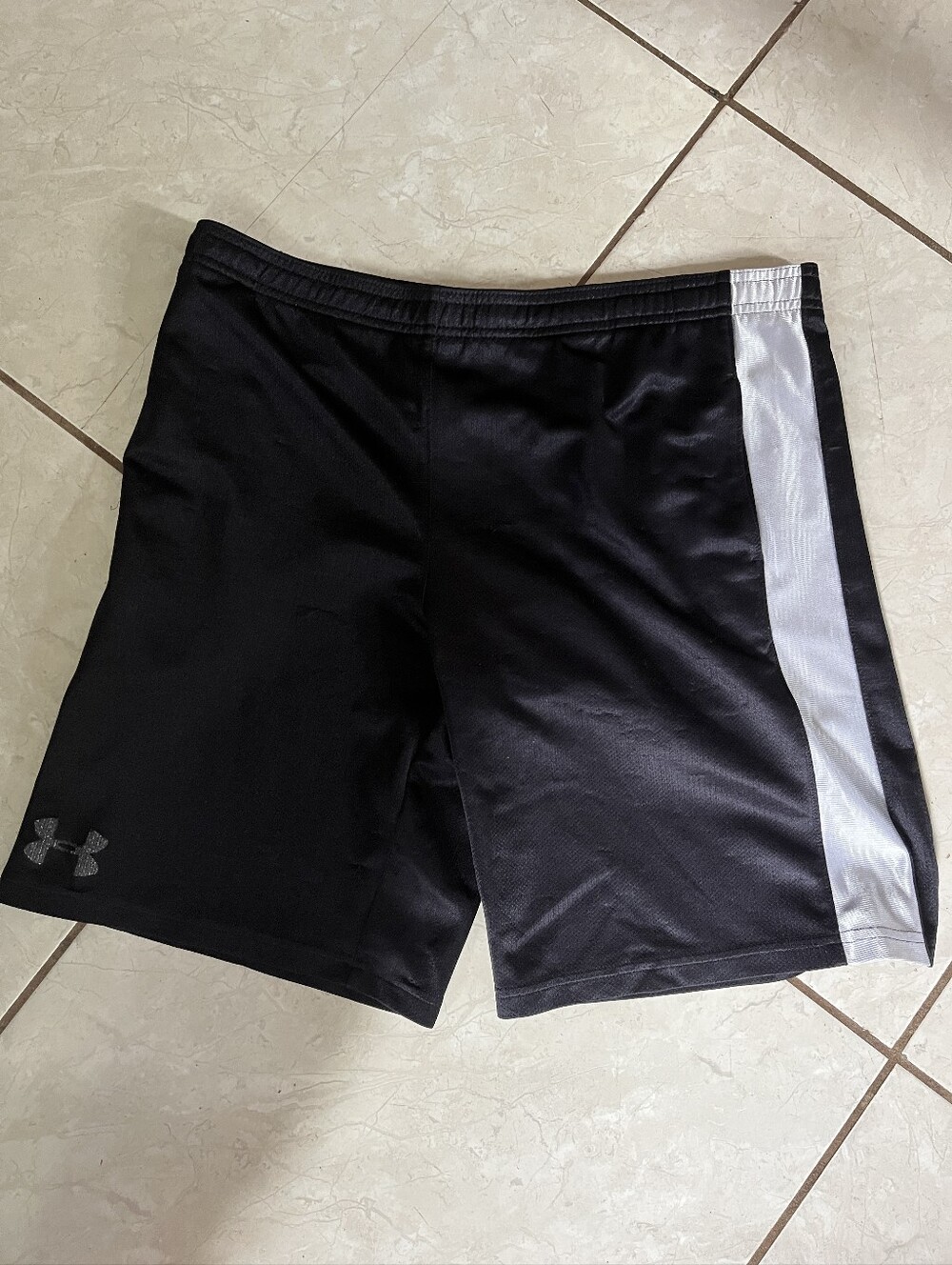 Under Armour Black Shorts with White Side Panel